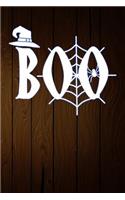 Boo: Spider Net Lined Notebook and Journal Composition Book Diary