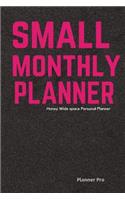 Honey Small Monthly Planner