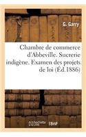 Chambre de Commerce d'Abbeville. Sucrerie Indigène. Examen Des Projets de Loi