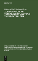 Zur Sorption an Tetracalciumaluminathydroxysalzen