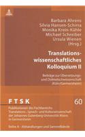 Translationswissenschaftliches Kolloquium II