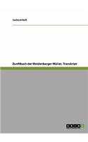 Zunftbuch der Weidenberger Müller, Transkript