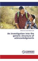 investigation into the generic structure of acknowledgments