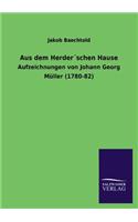 Aus Dem Herderschen Hause