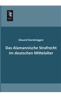 Alamannische Strafrecht Im Deutschen Mittelalter