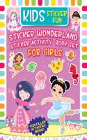 Sticker Wonderland-Sticker Activity Colouring Books for Kids (Set of 5 Books) - Gift to children for painting, drawing and coloring Book Set for Girls | Ballerinas | Fairies | Mermaids | Princess | Unicorns