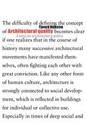 Architectural Quality