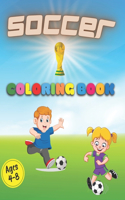 Soccer coloring book Ages 4-8