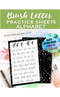 Brush Letter Alphabet Practice Sheets