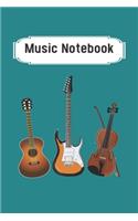 Music Notebook: Manuscript Music Notation Paper