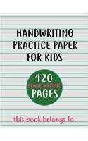 Handwriting practice paper