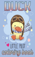 Duck Little Pilot Coloring Book