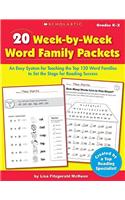 20 Week-By-Week Word Family Packets