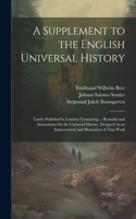 Supplement to the English Universal History