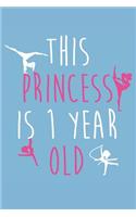 Gymnastics Notebook - 1 Year Old Gymnastics Journal - 1st Birthday Gift for Gymnast - Gymnastics Diary