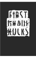 Back to School Notebook 'First Grade Rocks' - Back To School Gift for Her and Him - 1st Grade Writing Journal