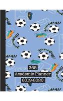 365 Academic Planner 2019-2020: Large Page Per Week View School or College Planner Diary for All Your Organisational Needs - Blue Football Print