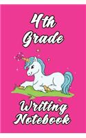 4th Grade Writing Notebook: 6x9 Unlined 120 Pages Glossy Writing Notebook of Grades for Boys and Girls