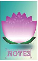 Notes: Beautiful Lotus Flower Composition Notebook/Journal for Adult/Children to Writing (6x9 Inch.) College Ruled Lined Paper 120 Blank Pages (PURPLE&WHIT