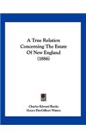 True Relation Concerning The Estate Of New England (1886)