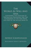 The World As Will And Idea