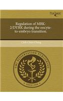 Regulation of Mbk-2/Dyrk During the Oocyte-To-Embryo Transition
