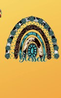 Blessed Turquoise Rainbow Notebook: 200 Page Lined Notebook, Trade Size