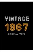 Retro Birthday - Vintage 1967 Notebook Original Parts Gift