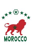 Morocco Lions Notebook: Beautiful Morocco Lions Flags Notebook with 120 chequered pages in Trim size 15,24 x 22,86 cm (6" x 9")