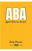 ABA Applied Behavior Analyst Daily Planner 2020