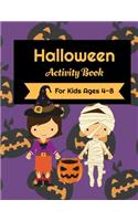 Halloween Activity Book For Kids Ages 4-8