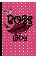 Boss Lady: Pretty Lined Blank Writing Journal for Women Entrepreneurs, Managers, Business Side Hustles- Pink