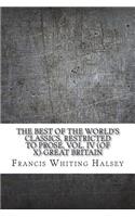 The Best of the World's Classics, Restricted to Prose, Vol. IV (of X)-Great Britain