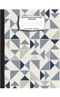 Quad Rule 5x5 Graph Paper Notebook. 7.44" x 9.69". 120 Pages: Geometric Triangle Modern Mosaic Pattern Cover. Square Grid Paper, Graph Ruled Notebook. Math and Science Notebook for teens and adults. 5x5 grid pe