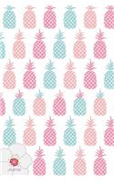Journal: Pastel Pineapple Diary 6 X 9 Writing Pad Book for Journaling, Taking Notes, Check Lists and Setting Goals for Woman, Girls and Teens