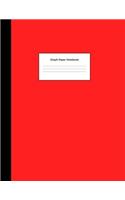 Graph Paper Notebook: Simple Red Math Composition Book Quad Ruled 1/4 inch (.25") Squares Graphing Paper for School Students Large, 8.5 x 11 in