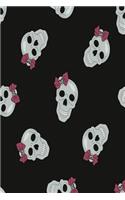 Grimoire Journal - Blank Book of Shadows: Skulls with Cute Bows Spell Book