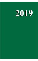 2019 Journal Green Color Simple Plain Green: (notebook, Diary, Blank Book)