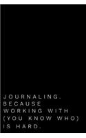 Journaling Because Working with You Know Who Is Hard