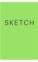 Sketch - Art Sketch Book / Bright Green Notebook