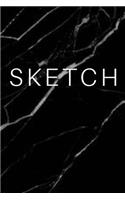 Sketch - Art Sketch Book / Black Marble Cover: (6 X 9) Blank Paper Sketchbook, 100 Pages, Durable Matte Cover: (6 X 9) Blank Paper Sketchbook, 100 Pages, Durable Matte Cover