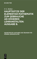 Geometrische Aufgaben Und Übungen Für Höhere Lehranstalten