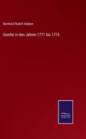 Goethe in den Jahren 1771 bis 1775