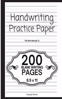 Handwriting Practice Paper for Kids
