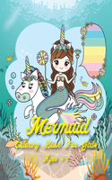 Mermaid Coloring Book For Girls Age 4-8