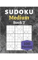 Sudoku Medium Book 7: 100 Sudoku for Adults - Large Print - Medium Difficulty - Solutions at the End - 8'' x 10''