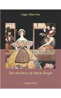 The Mystery of Marie Rogêt: Large Print