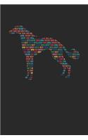 Saluki Notebook 'Word Cloud' - Gift for Saluki Lovers - Saluki Journal