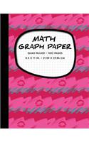 Math Graph Paper - Quad Ruled - 100 Pages - 8.5 x 11 in. - 21.59 x 27.94 cm