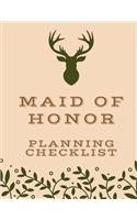 Maid Of Honor Planning Checklist